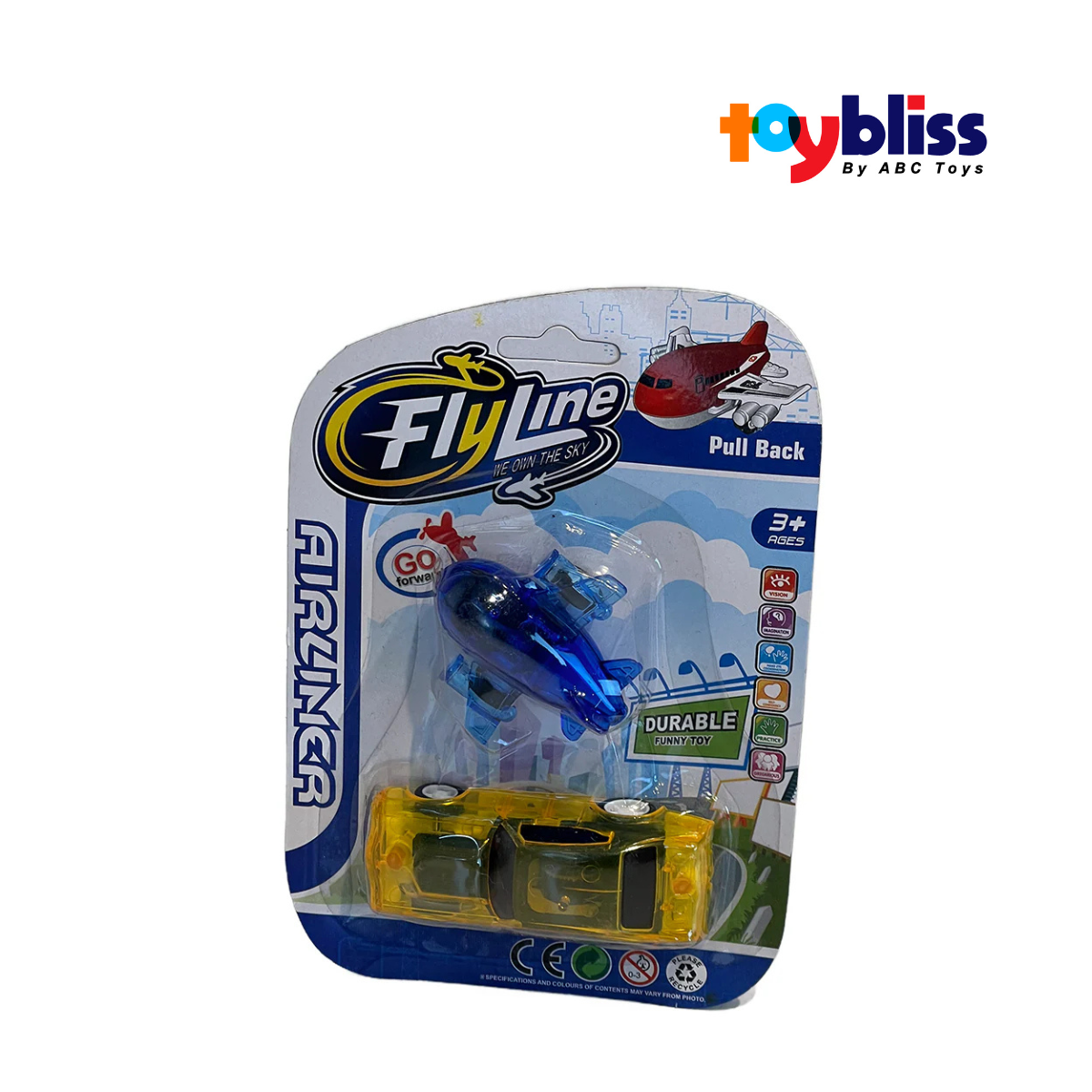 Toybliss FlyLine Pull Back 2Pcs Set, Ages 3+ (90011) (BOGO)