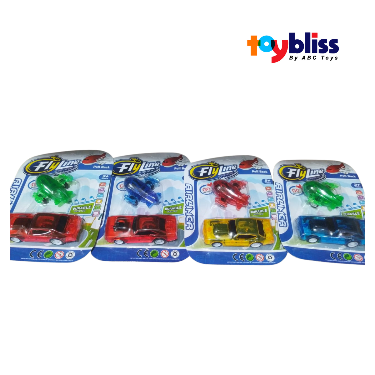 Toybliss FlyLine Pull Back 2Pcs Set, Ages 3+ (90011), (Damage Box)
