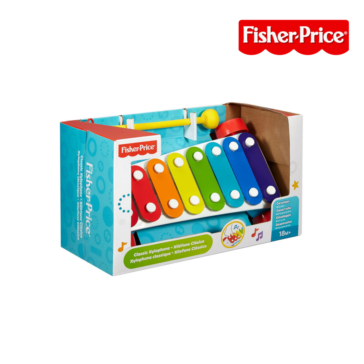 Fisher Price CMY09 Classic Xylophone, Ages 18m+ (Damaged Box)
