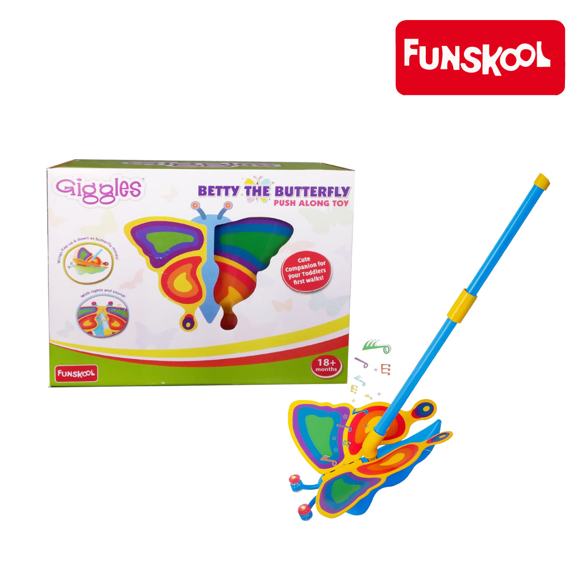 Funskool Giggles Betty The Butterfly, Ages 18m+ (Damaged Box)
