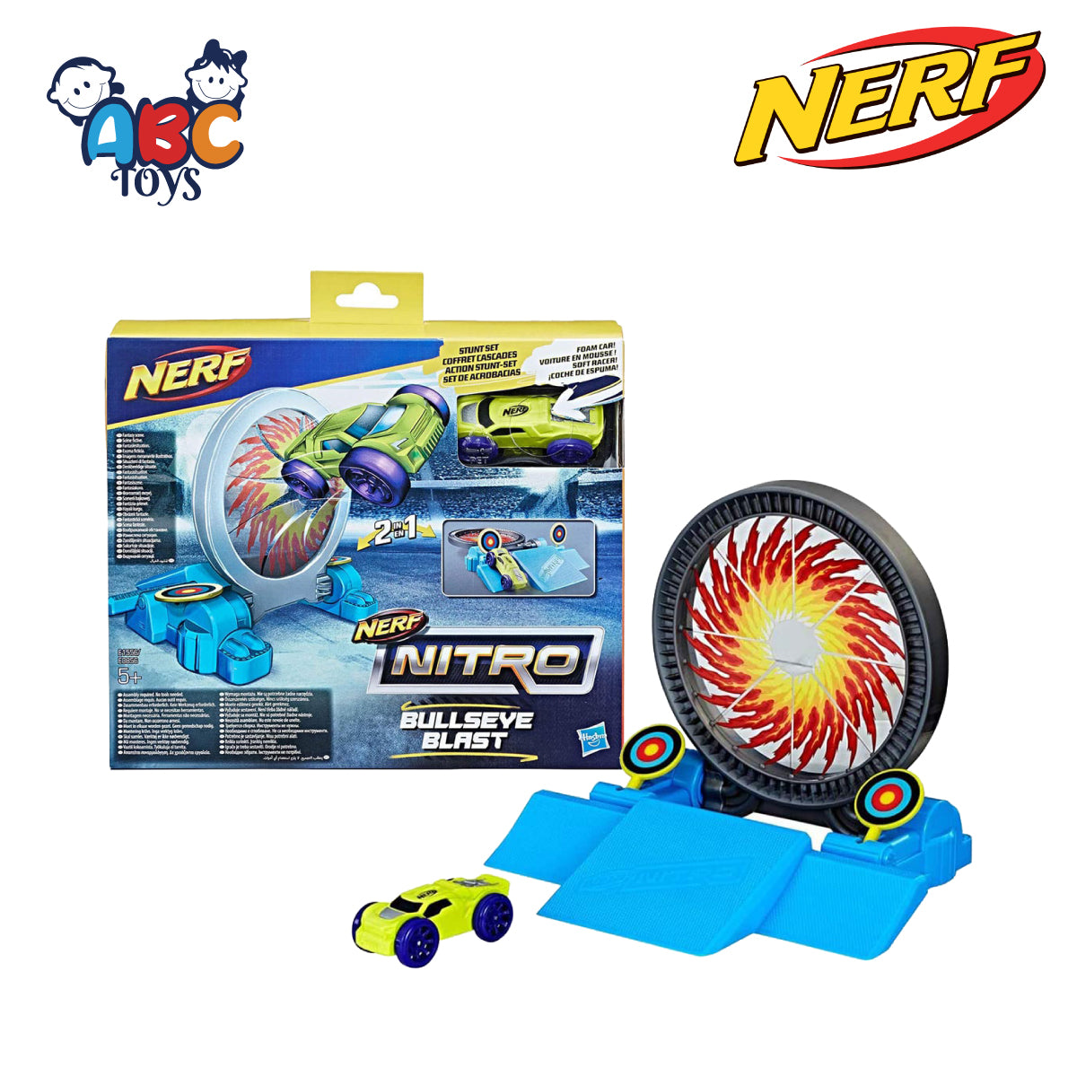 HASBRO NERF Nitro Double Action Stunt Car ABC, Age 5+ (Damage Box)