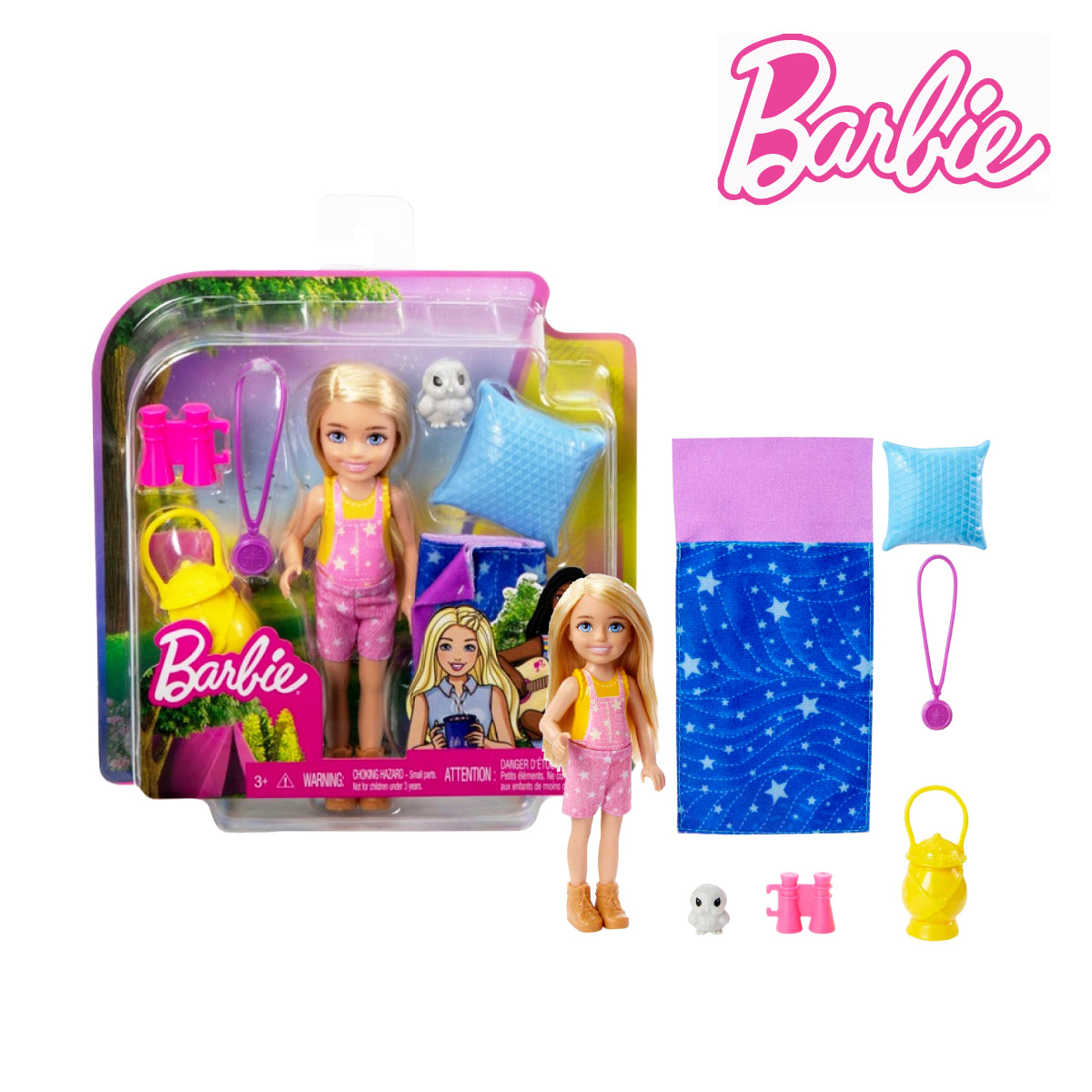 Barbie HDF77 Chelsea Camping Doll, Ages 3+
