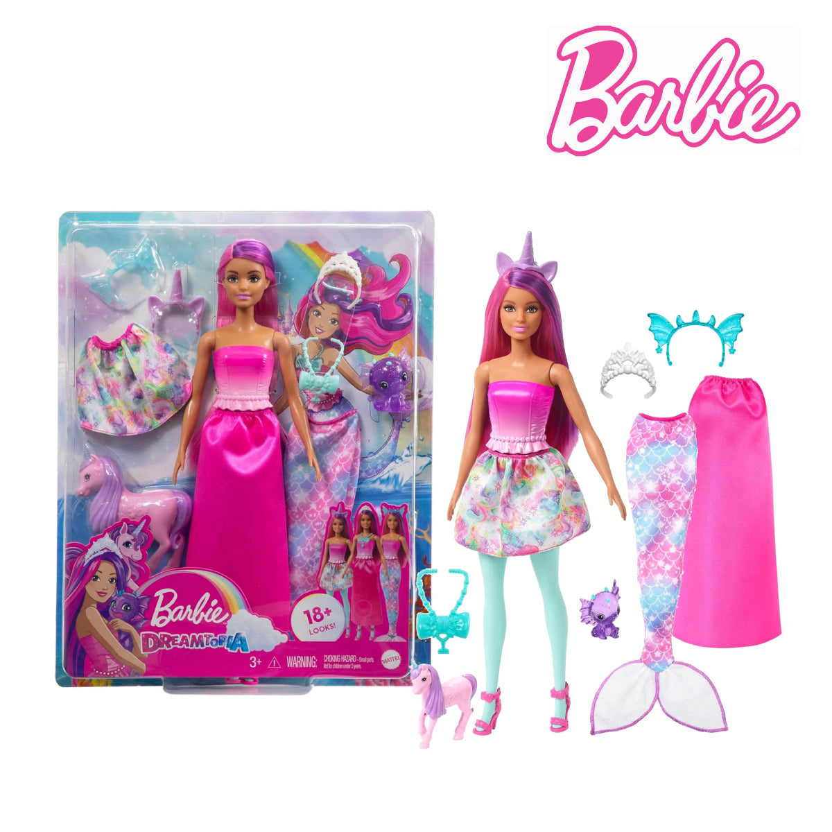 Barbie HLC28 Dress Up Doll with Fantasy Pets – ABC TOYS