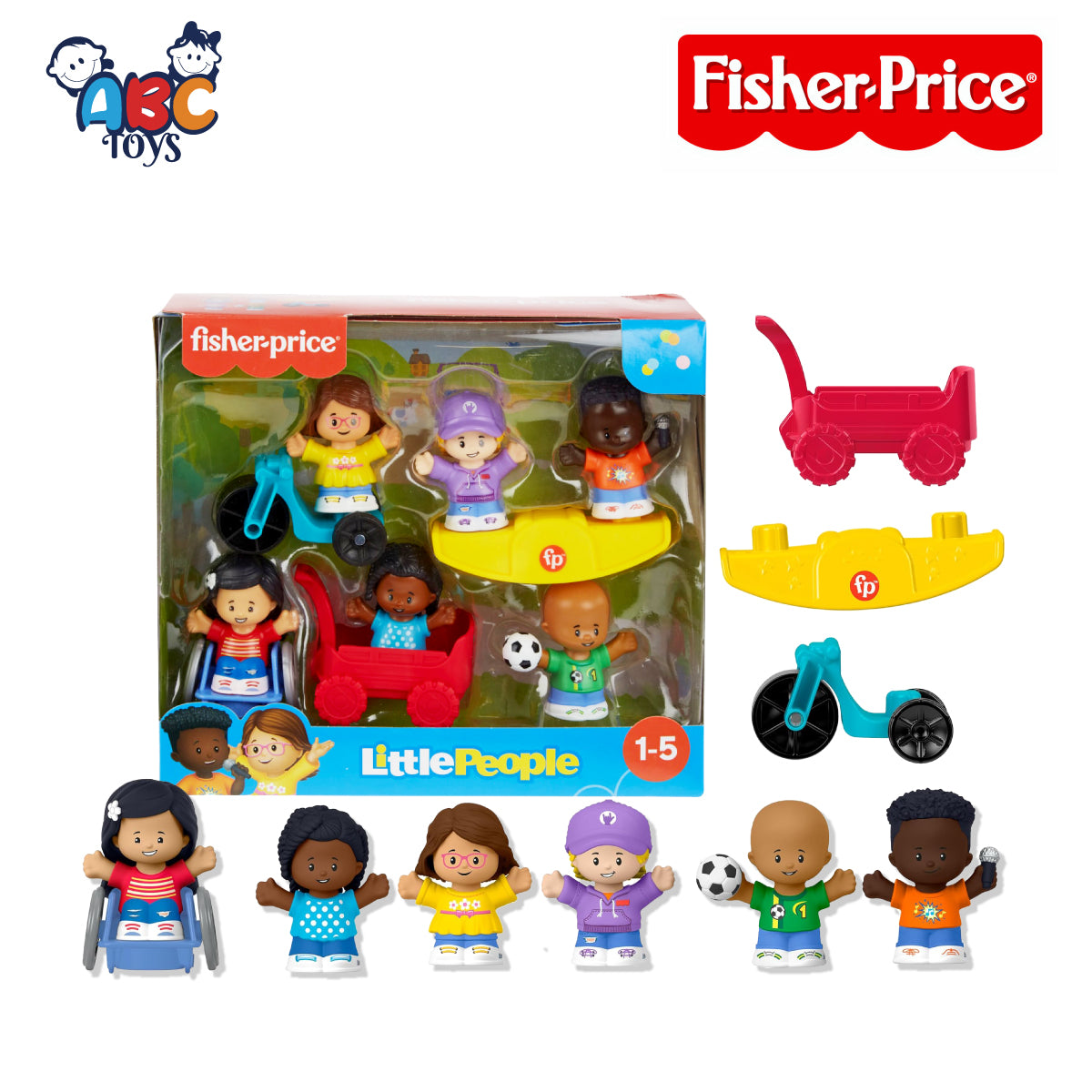 Fisher Price HXH06 Little People Play For All Figure And Accessory Pack, Ages 1y+ (Damage Box)