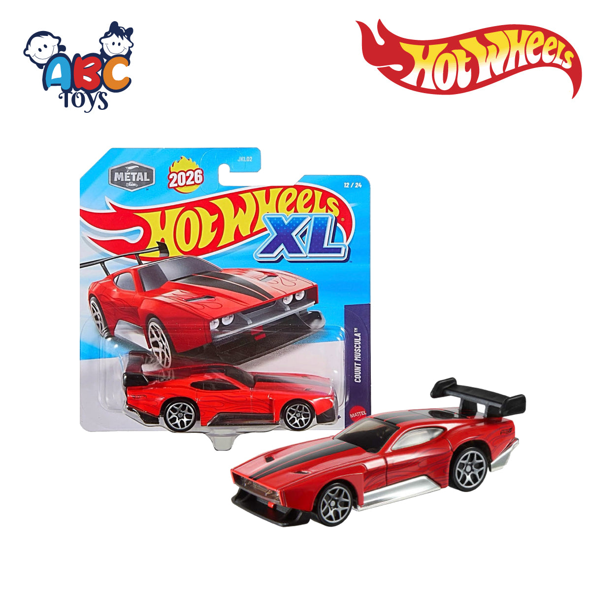 Hot Wheels JKL02 XL 1:43 Scale Die-Cast Vehicle Asst, Age 3+ Random (Damage Box)