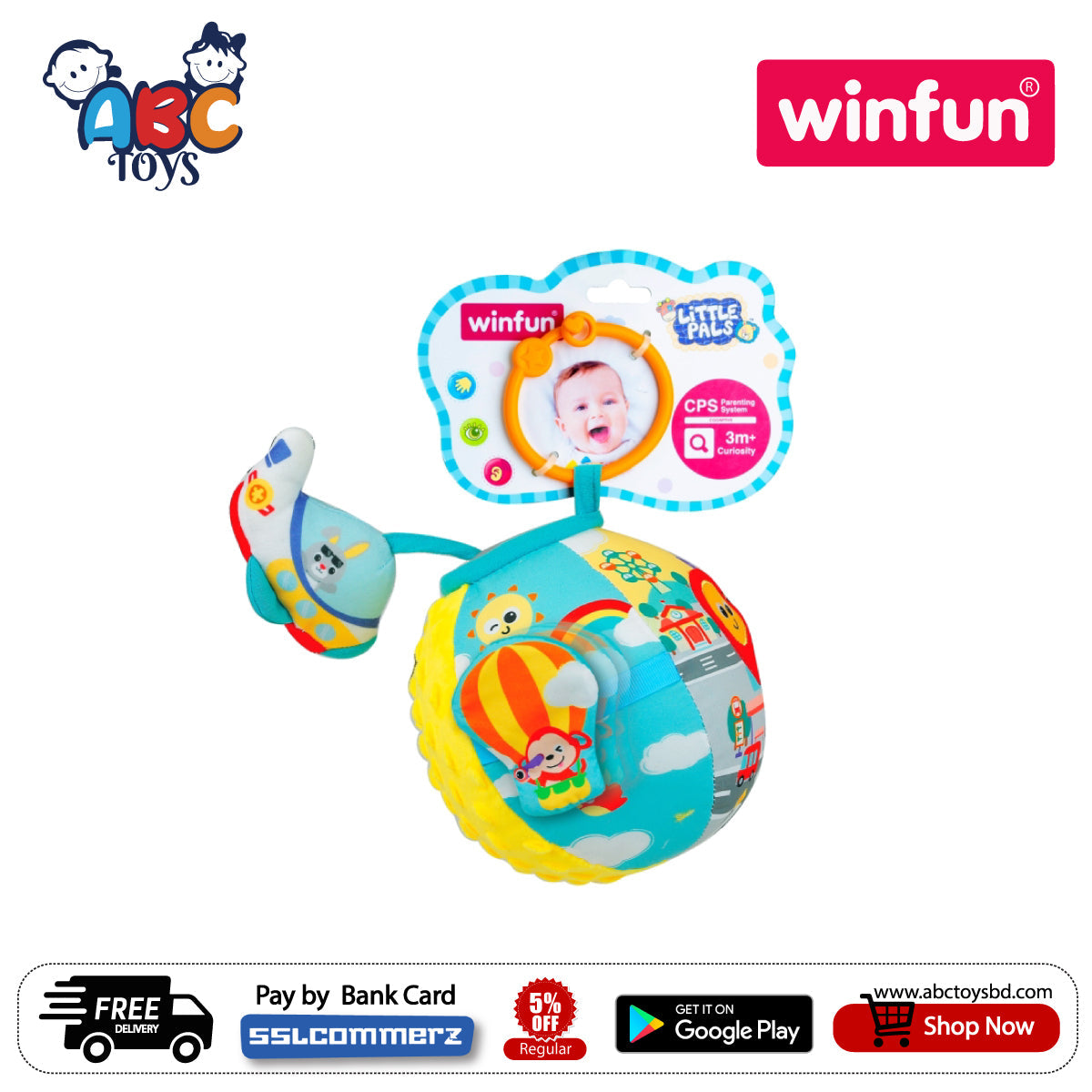 Winfun 000268 Traveler Activity Ball (Damage Box)