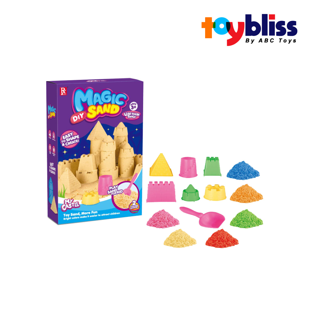 Toybliss Magic DIY Sand (669B-6), Ages 3+ (Damage Box)