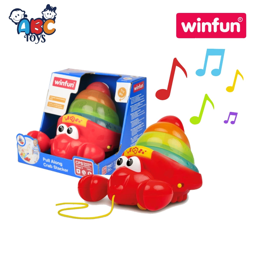 Winfun 000747 Pull Along Crab Stacker, Age 4+ (Damage Box)