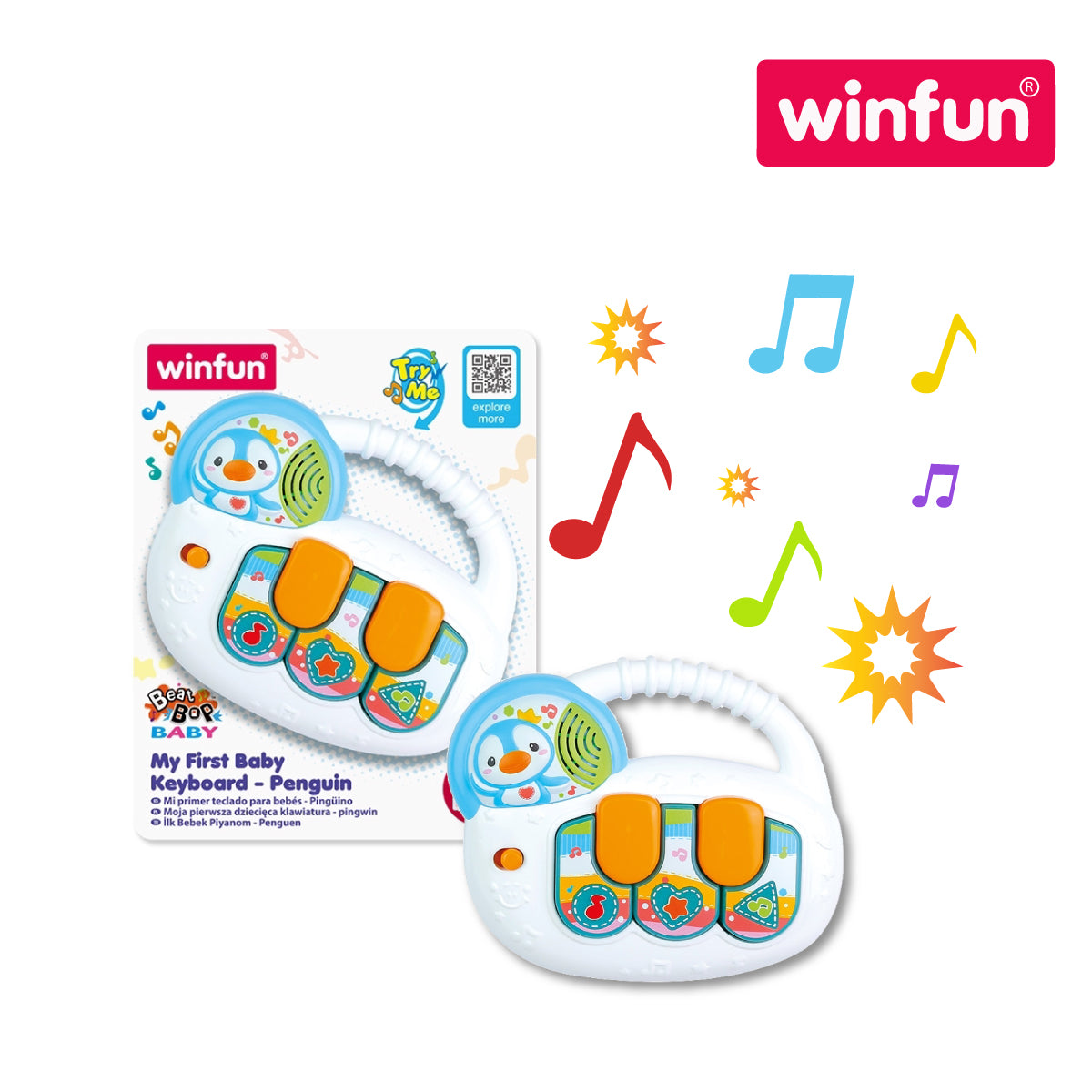 Winfun 001804 My First Baby Keyboard – Penguin – ABC TOYS