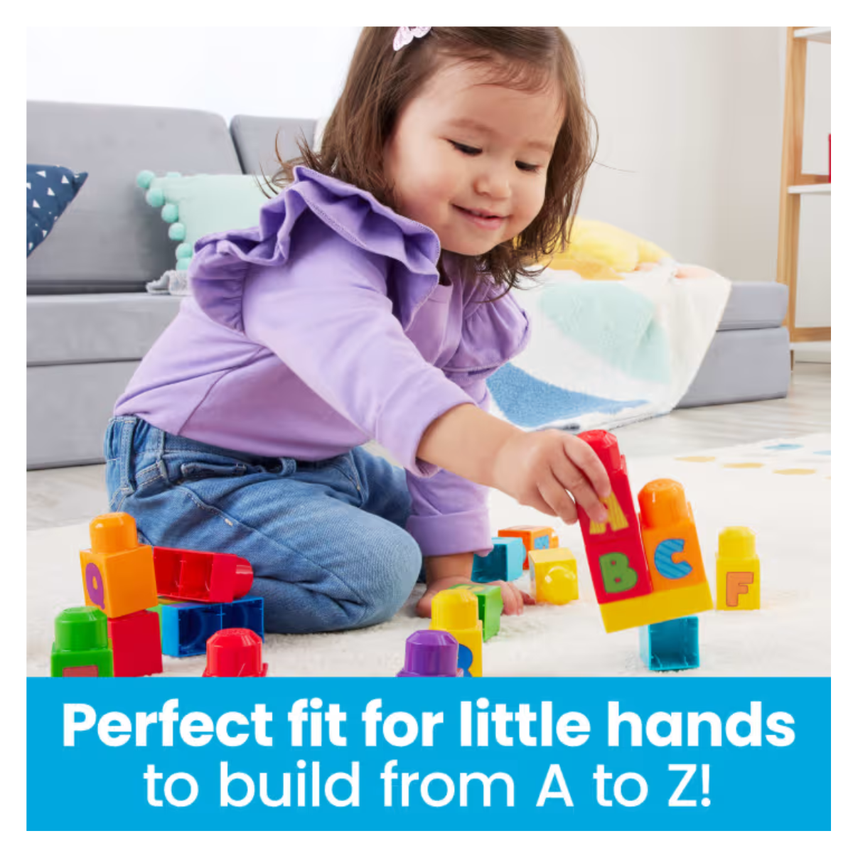 MEGA Bloks HRR60 Fisher-Price ABC Building Bag (30 Pieces), Ages 1+