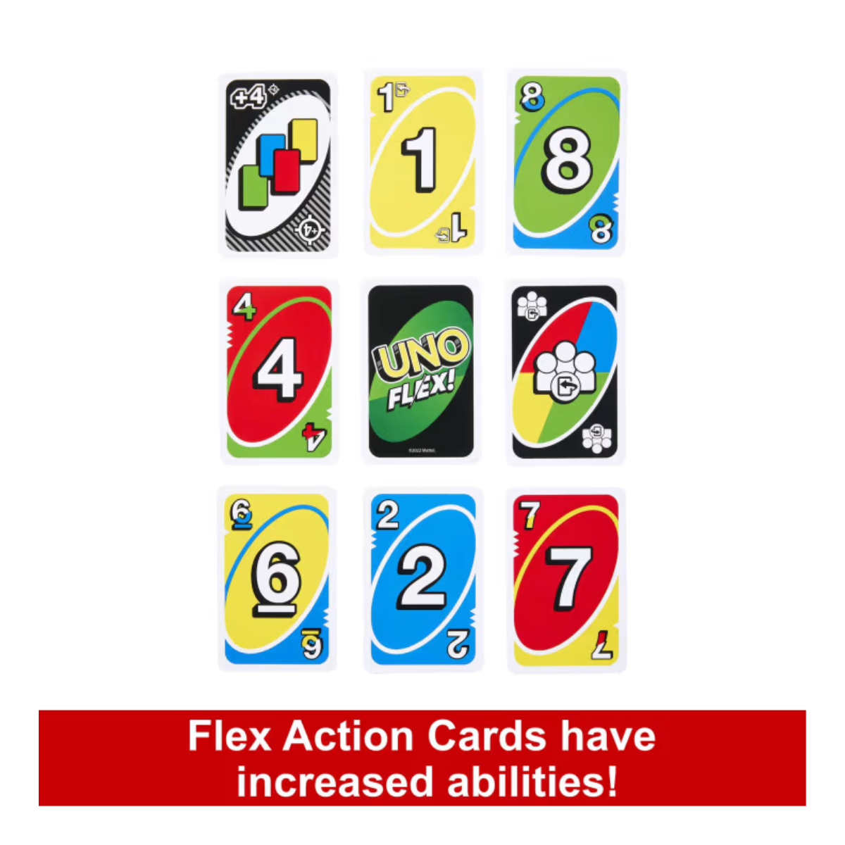 UNO HMY99 Flex Card Fun Games For Family And Game Nights, Ages 7+