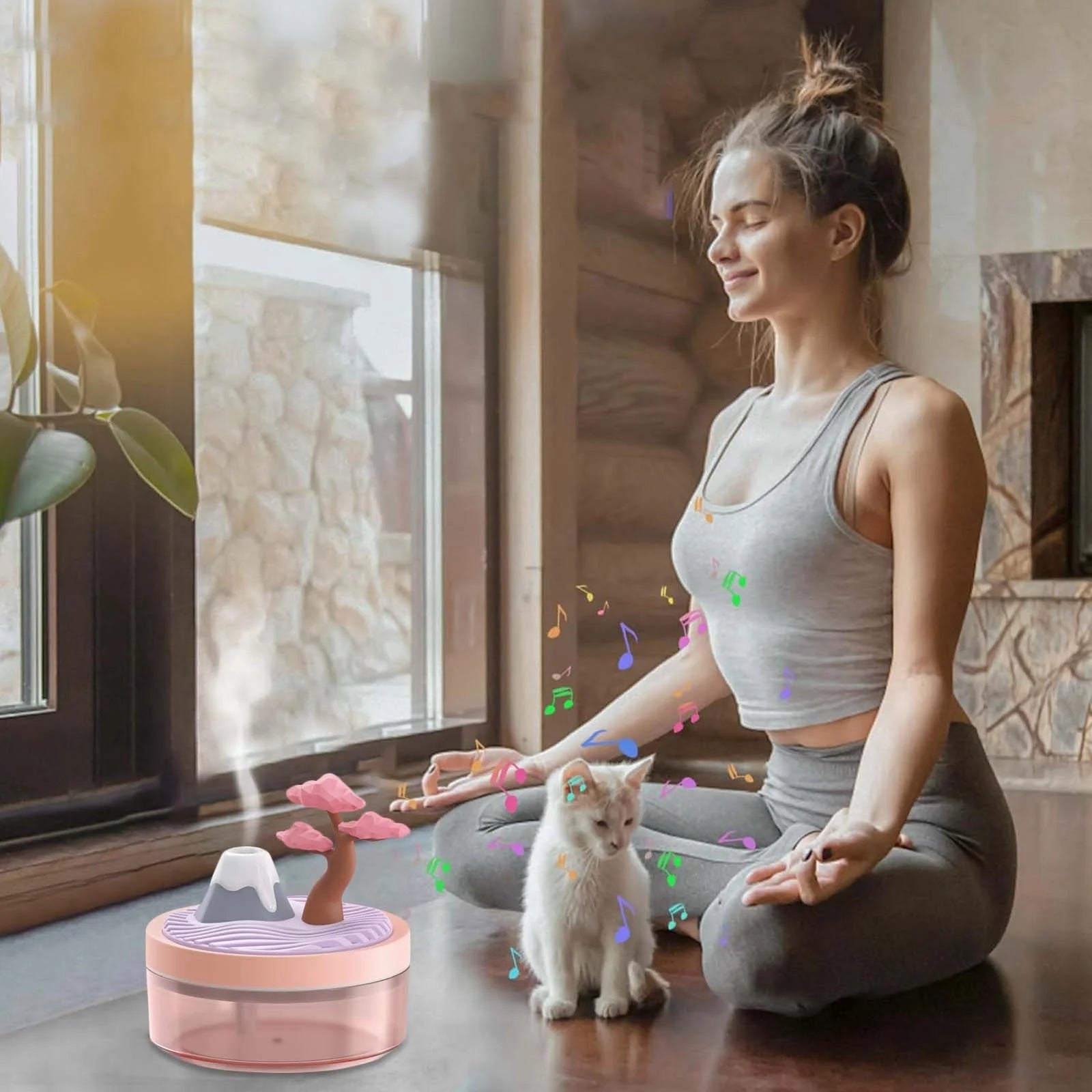 Toybliss Portable Cute Plant & Landscape Mini Air Humidifier (GL602), Ages 3+