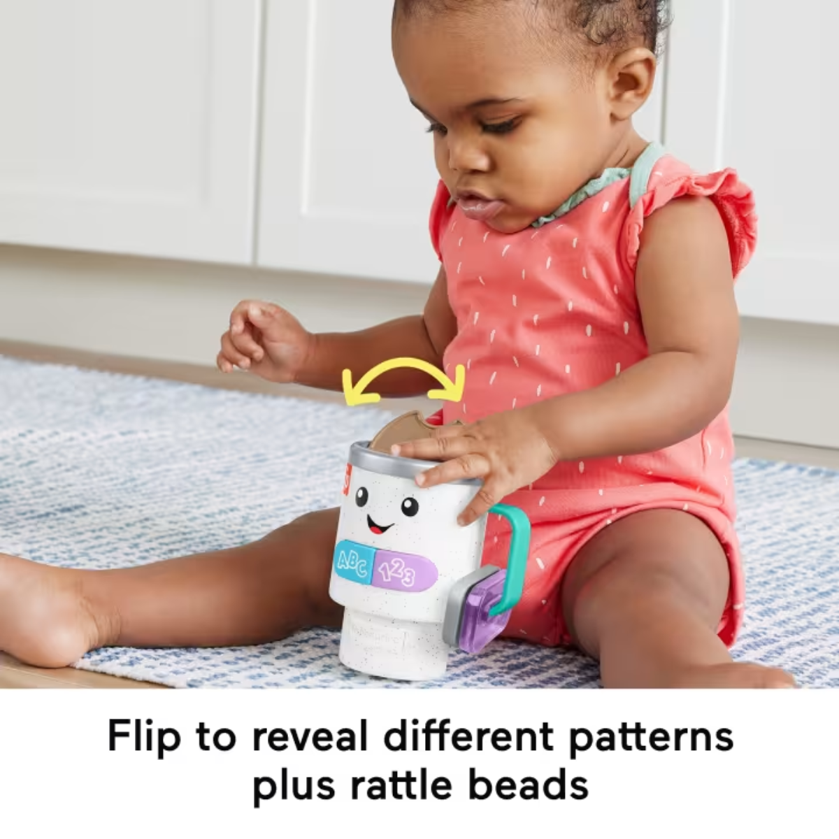 Fisher Price HRP35 Laugh & Learn Wake Up & Learn Coffee Mug, Ages 6m-36m