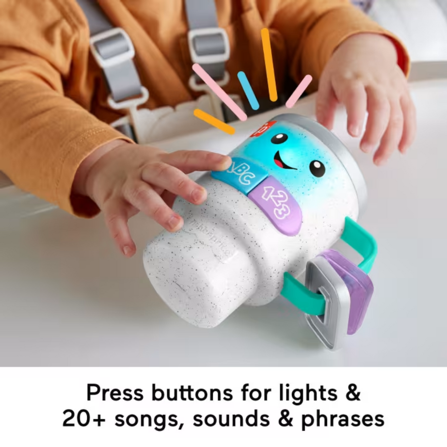 Fisher Price HRP35 Laugh & Learn Wake Up & Learn Coffee Mug, Ages 6m-36m