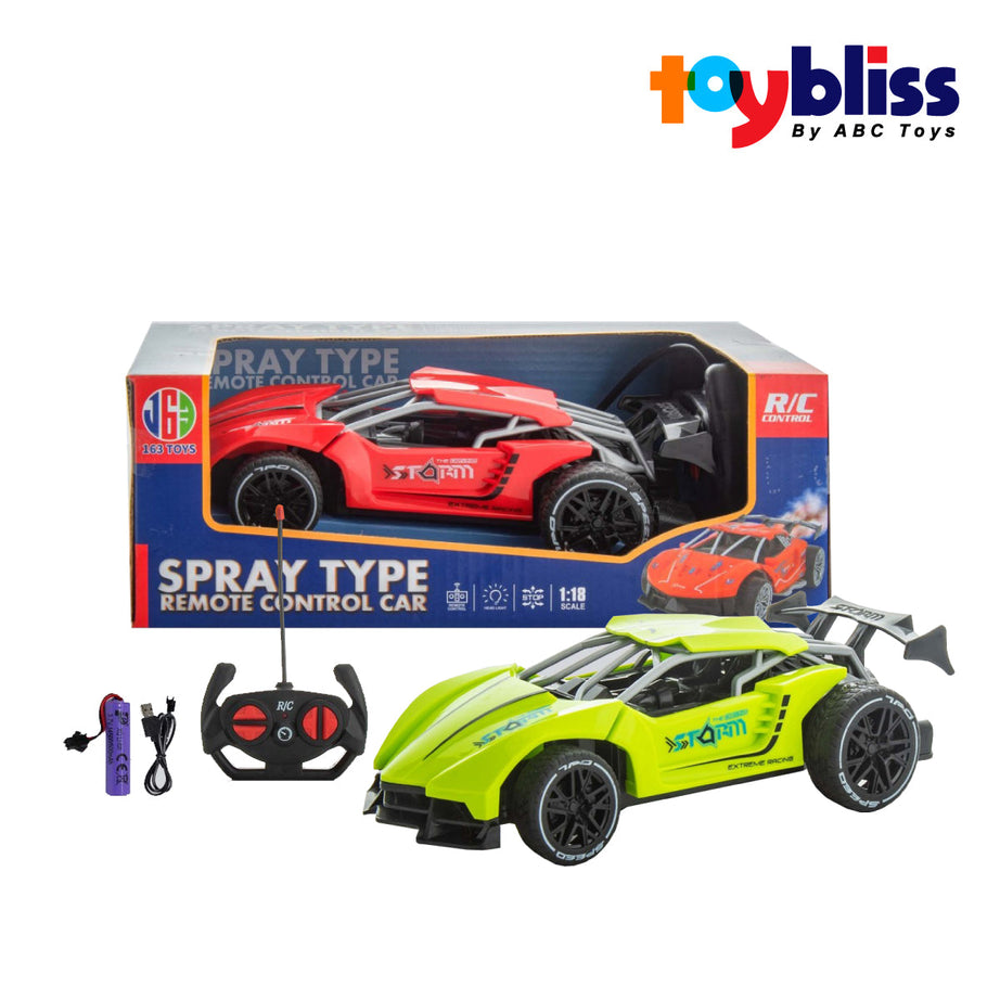 Toybliss 1:18 Spray Type Remote Control Racing Car (E8312A), Age 3+