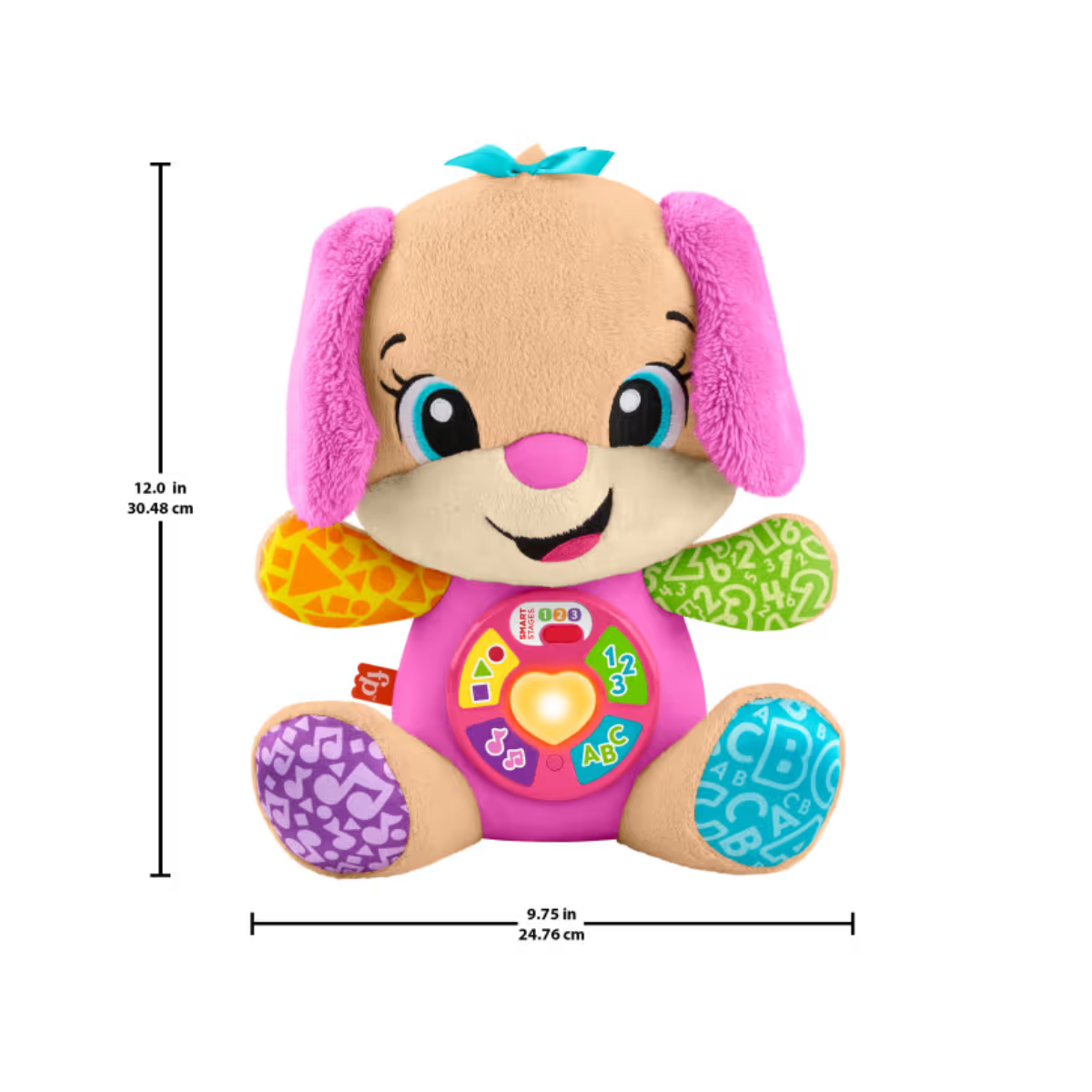 Fisher Price JCT11 Laugh & Learn Smart Stages Sis Pink Plush, Ages 6m-36m