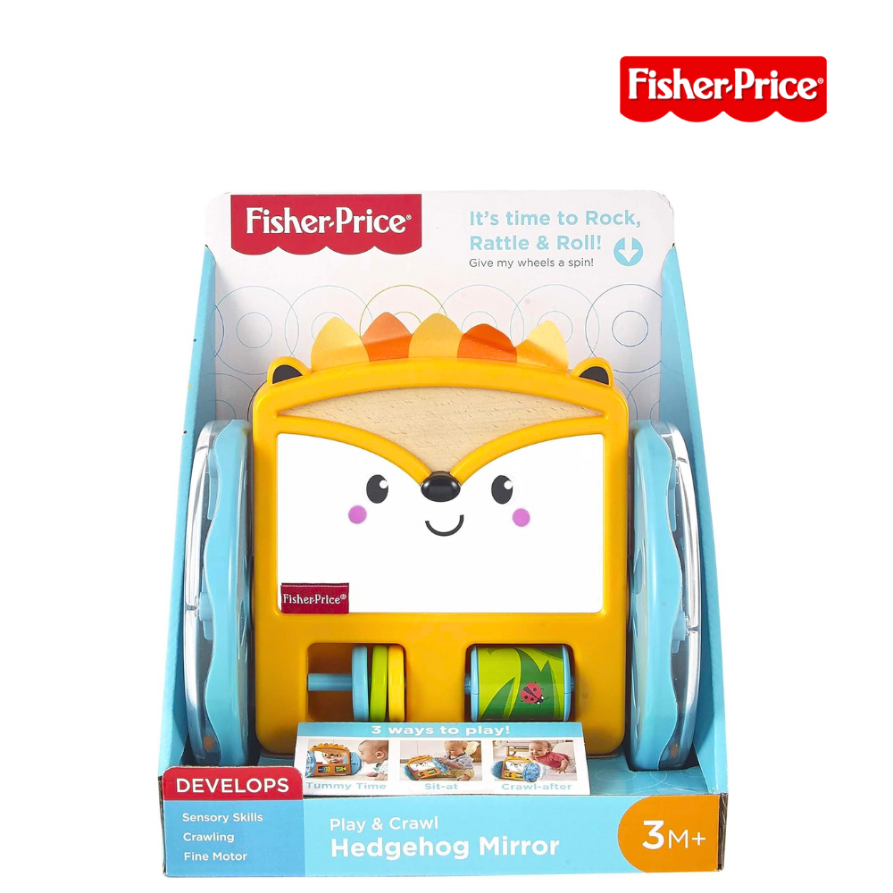 Fisher Price GJW14 Play & Crawl Hedgehog Mirror, Ages 3m+ (Damaged Box)