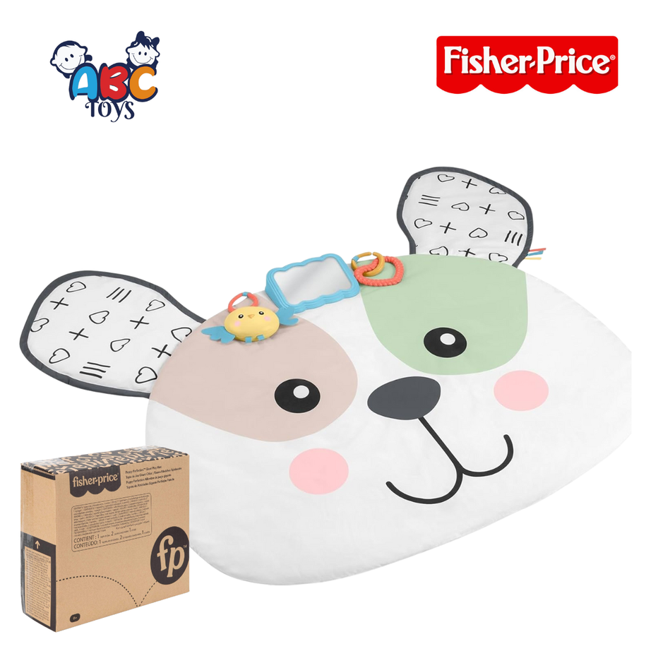 Fisher Price HYR51 Baby Tummy Time Play Mat with Sensory, Ages 0m+