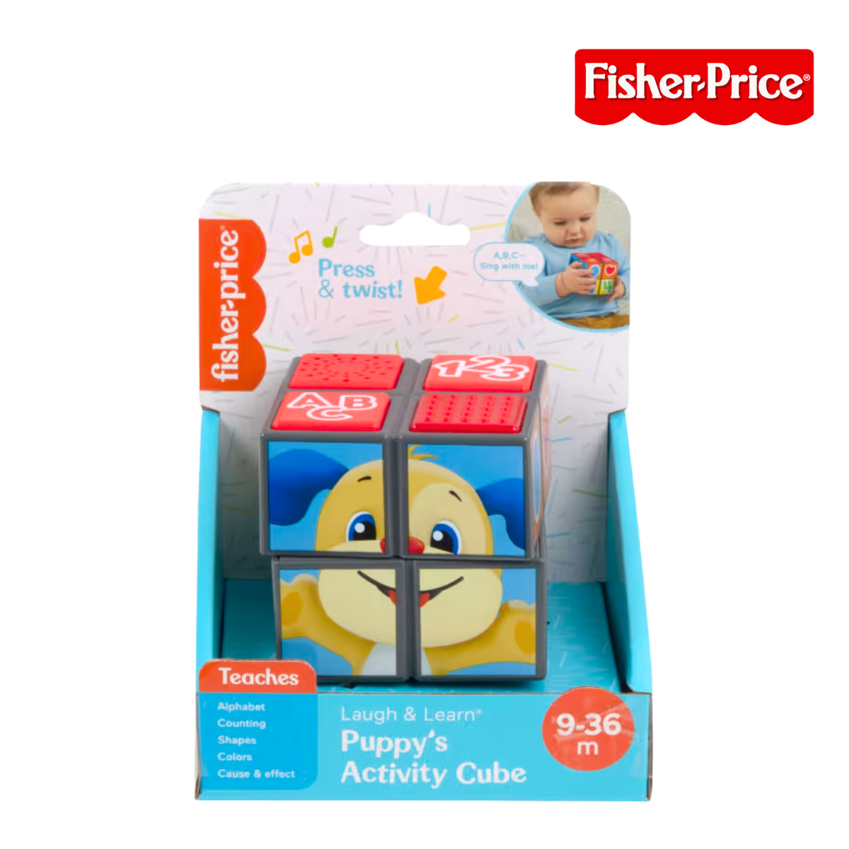 Fisher Price HJN95 Laugh & Learn Puppys Activity Cube, Ages 6-36m