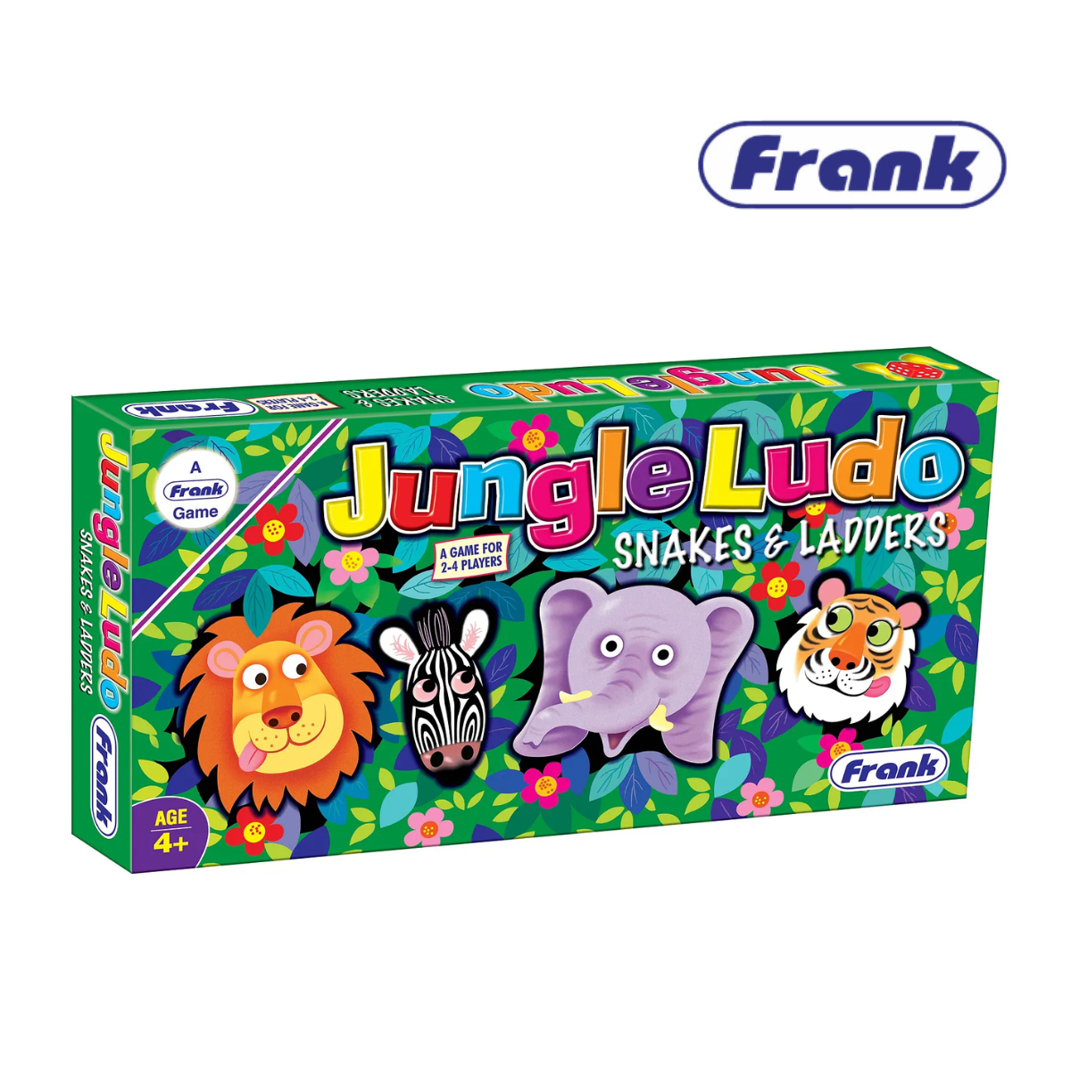 Frank 24102 Jungle Ludo Snakes & Ladders Board Game for Kids, Ages 4+ (Damaged Box)
