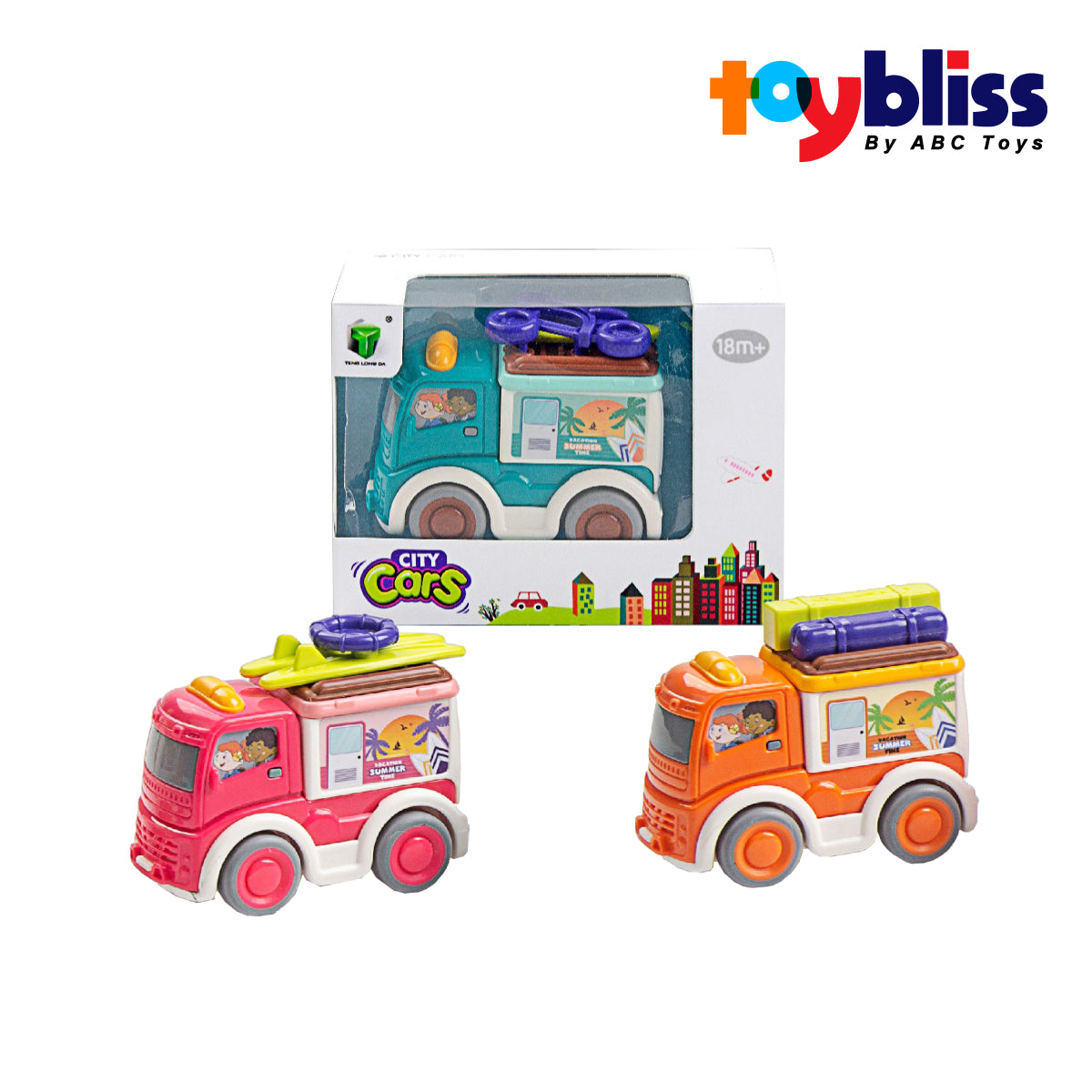 Toybliss - TENG LONG DA Pull City Cars 2635, Age 18m+