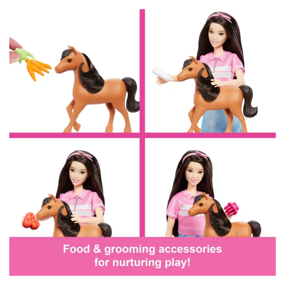 Barbie Mysteries HXJ40 The Great Horse Chase Stable Playset with 10+ Accessories, Ages 3+