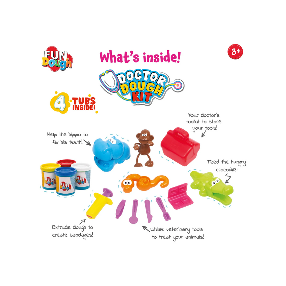 FUNSKOOL Fundough Doctor Dough Set, Ages 3+