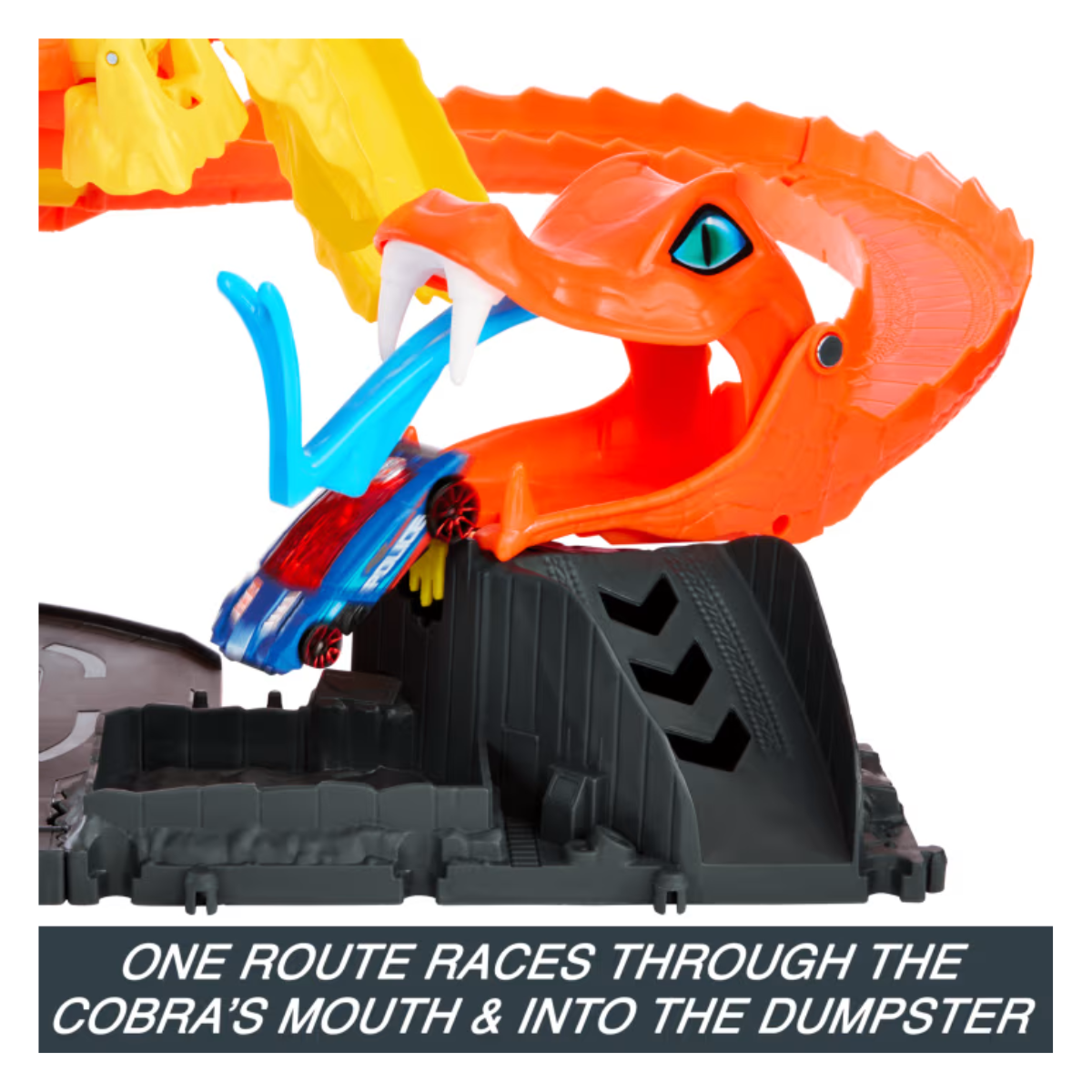 Hot Wheels HTN81 City Pizza Slam Cobra Attack Playset With 1:64 Scale Toy Car, Ages 3+