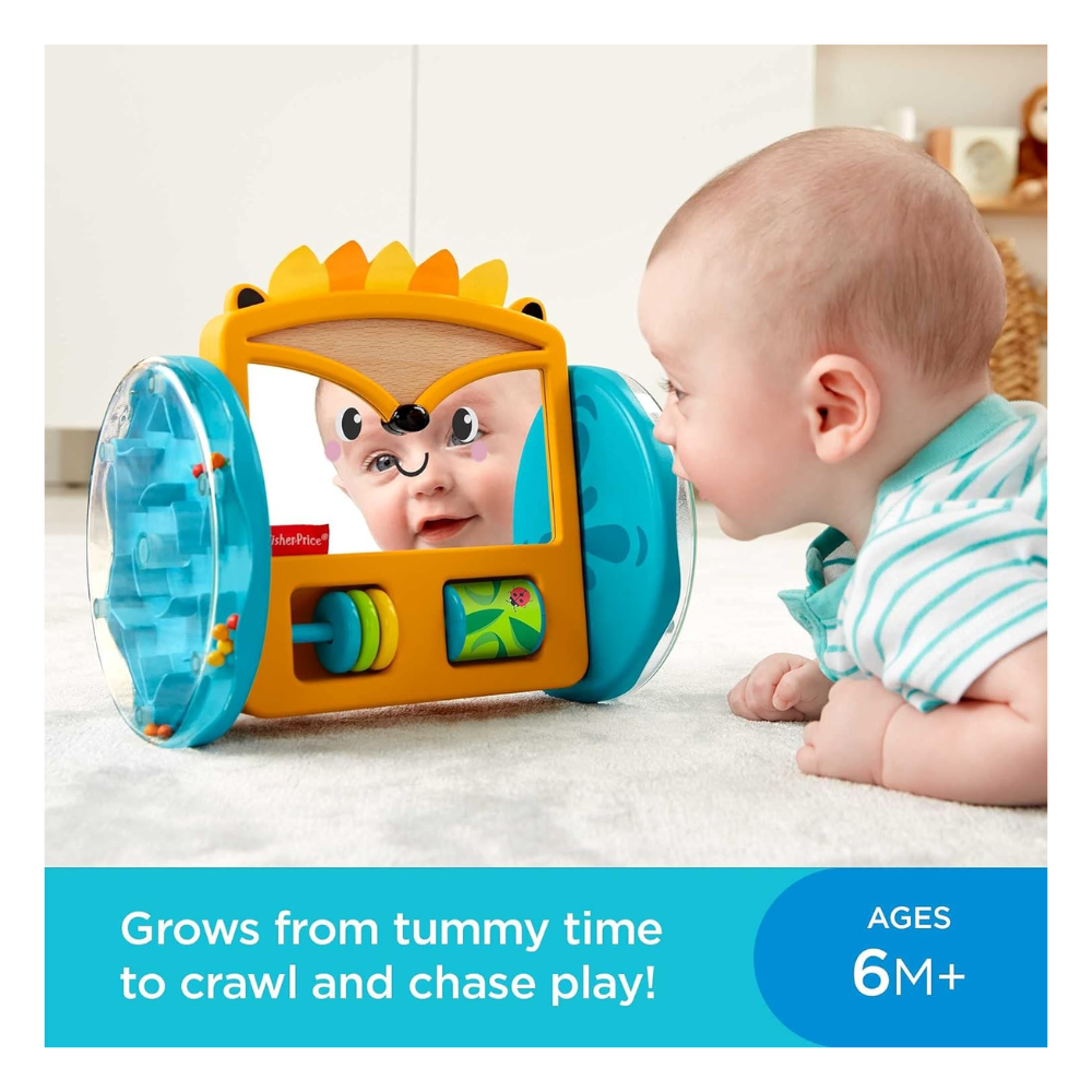 Fisher Price GJW14 Play & Crawl Hedgehog Mirror, Ages 3m+ (Damaged Box)