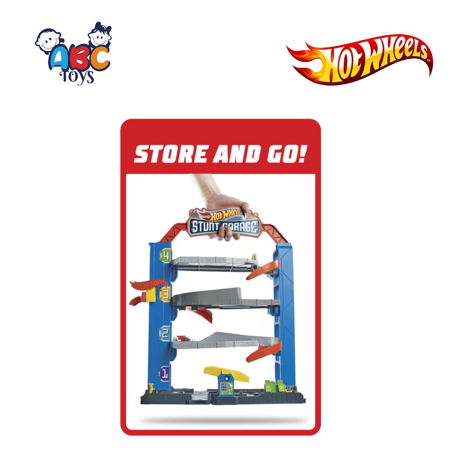 Hot Wheels GNL70 City Stunt Garage Playset With 1 Toy Car, Ages 3+