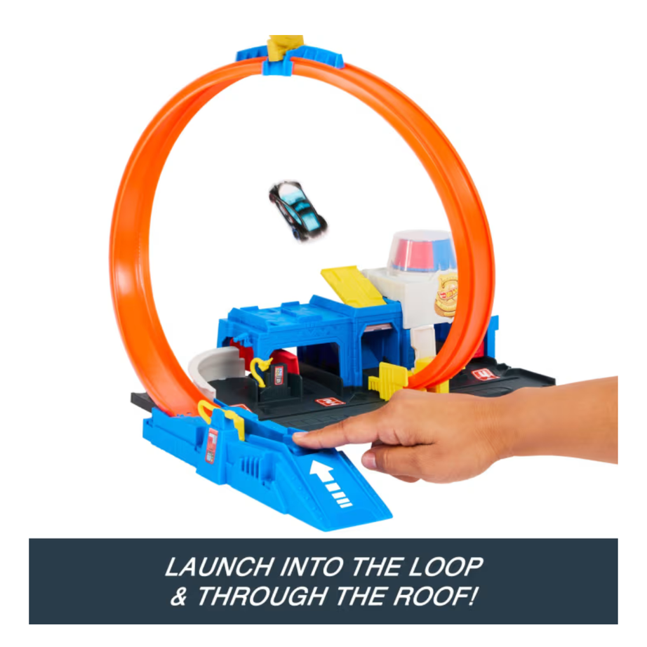 Hot Wheels JBM71 City Super Police Station Playset With 1:64 Scale, Ages 4+