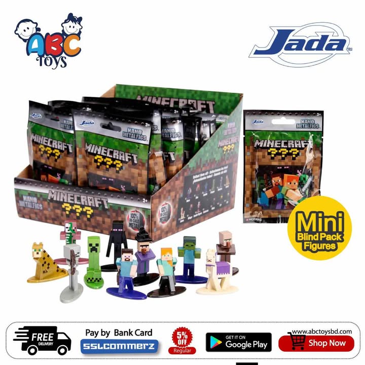 Jada Minecraft Blind Pack Nanofigs 3+