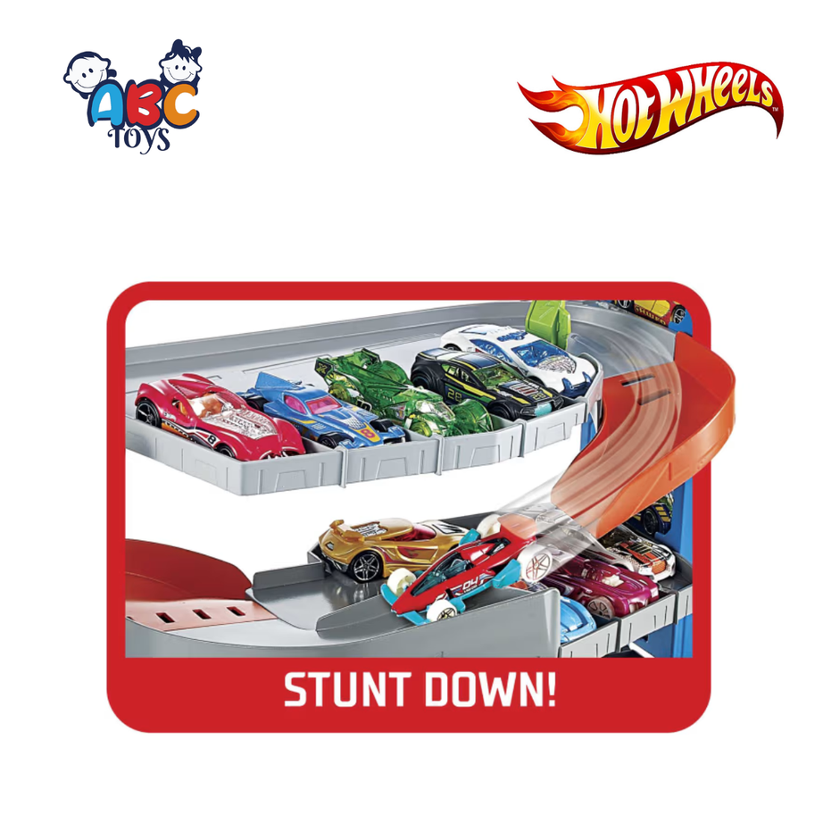 Hot Wheels GNL70 City Stunt Garage Playset With 1 Toy Car, Ages 3+