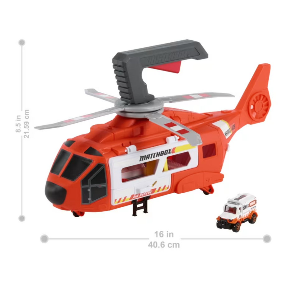 Matchbox hxm74 Action Drivers Rescue Helicopter, Ages 3y+