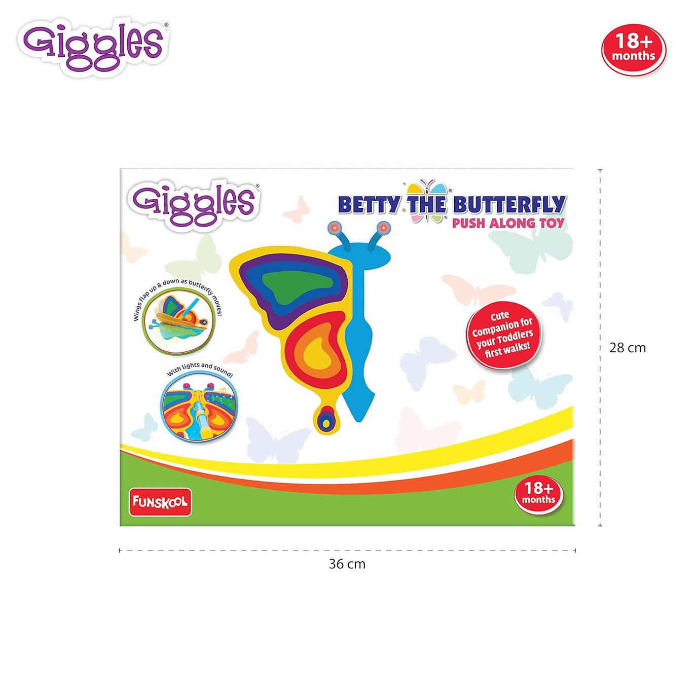 Funskool Giggles Betty The Butterfly, Ages 18m+