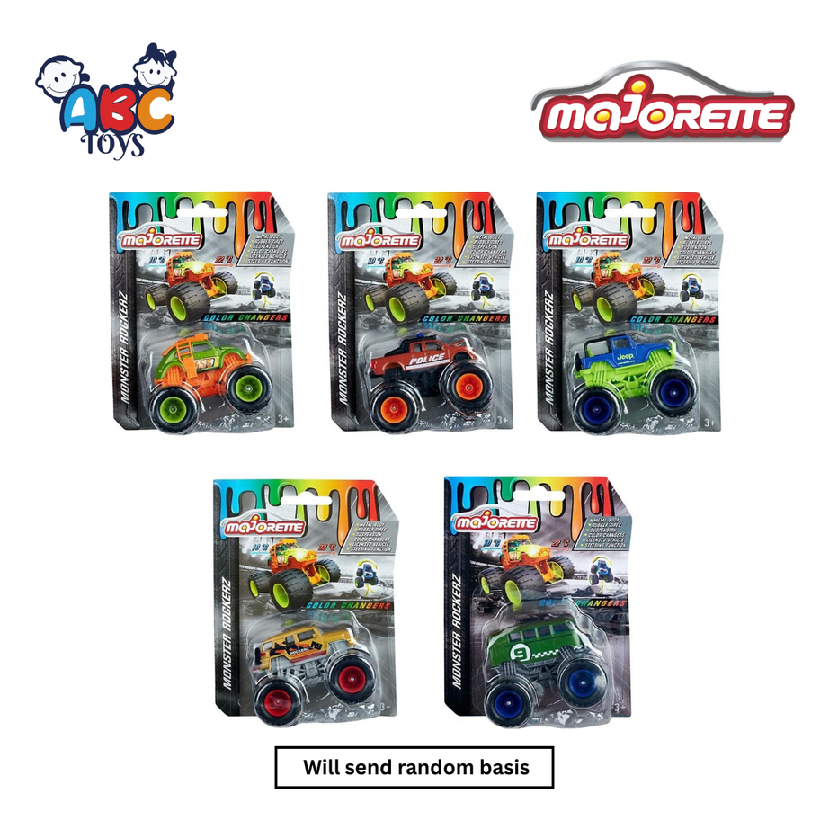 Majorette 7257 Monster Rockerz Color Changers Asst, Ages 3+