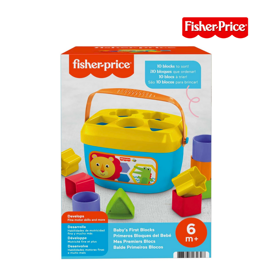 Fisher Price FFC84 Baby's First Blocks Shape-Sorting Toy, Ages 6m ...