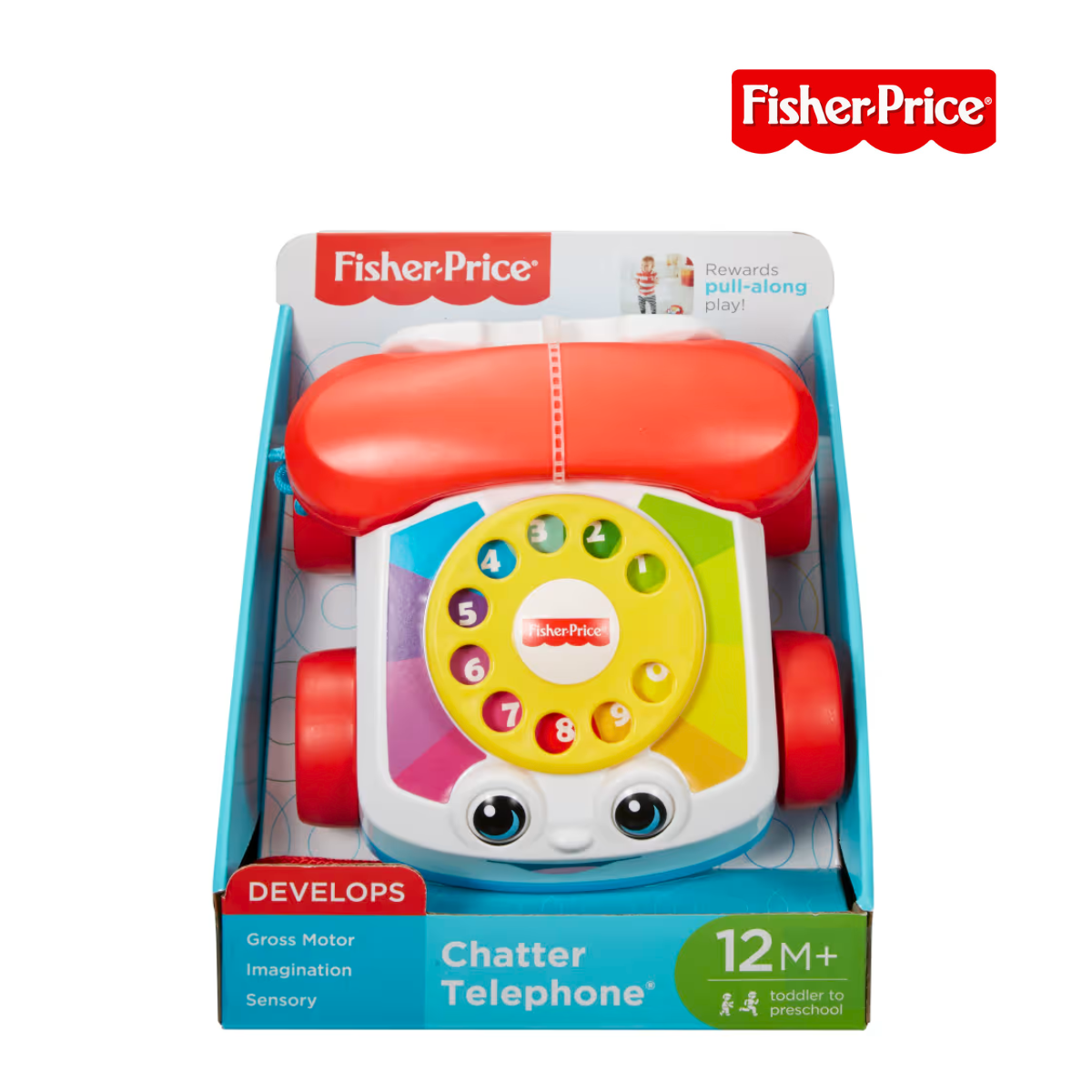 Fisher Price FGW66 Chatter Telephone Baby And Toddler Pull Toy, Ages 12m+