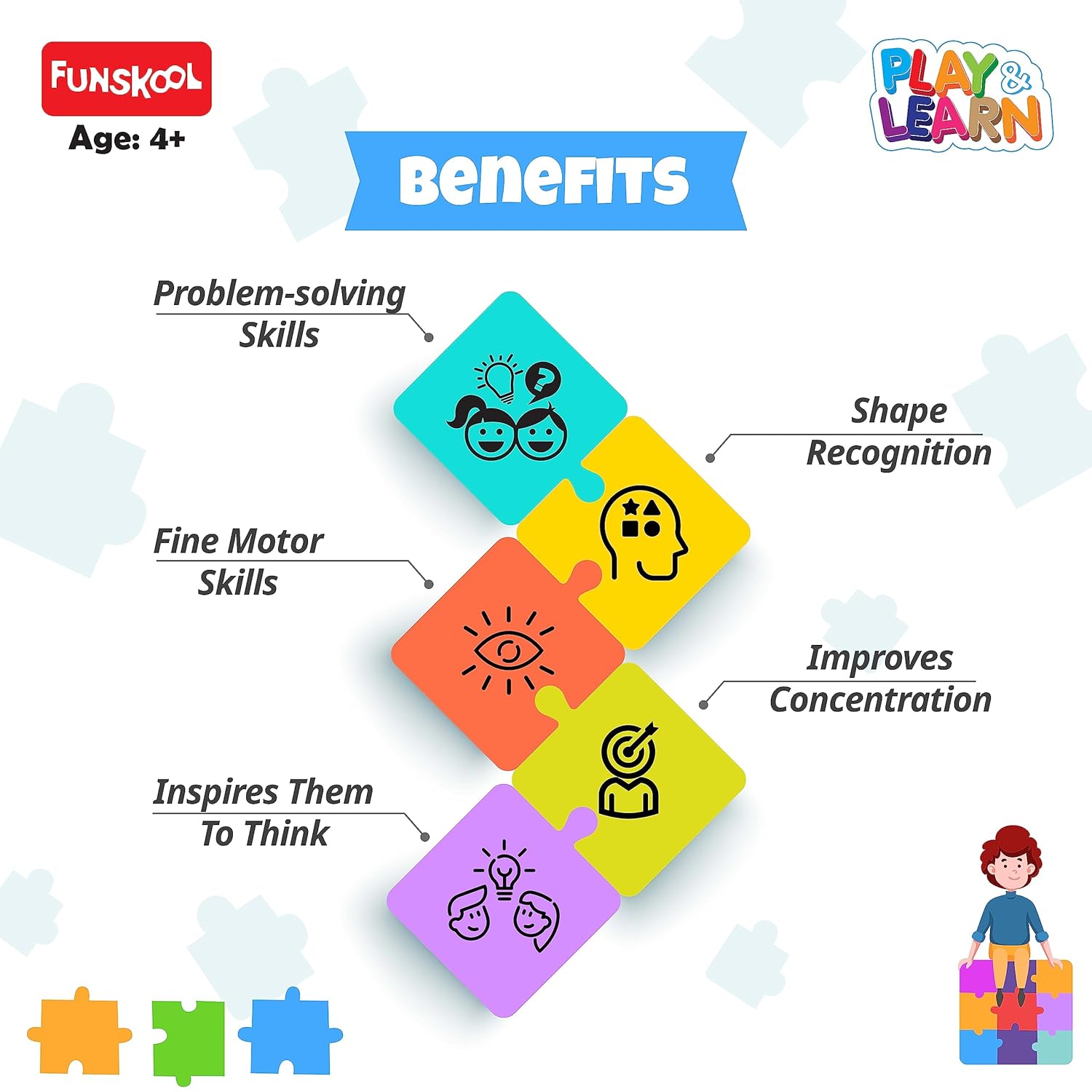 Funskool Play and Learn Animals & Their Babies Puzzle