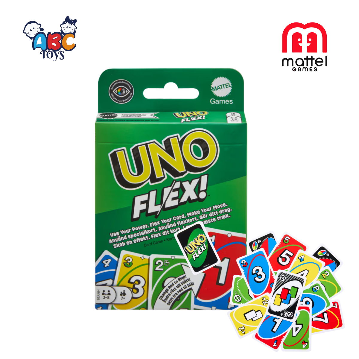 UNO HMY99 Flex Card Fun Games For Family And Game Nights, Ages 7+
