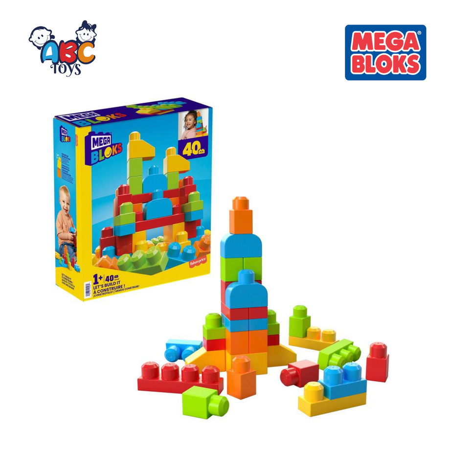 Mega Bloks HKN40 Value Let's Build It (40 pcs), Ages 1+