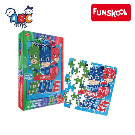 Funskool 9434500 Pj Masks - Heroes Rule 104 Pcs Puzzle, Ages 4+ (Damage Box)