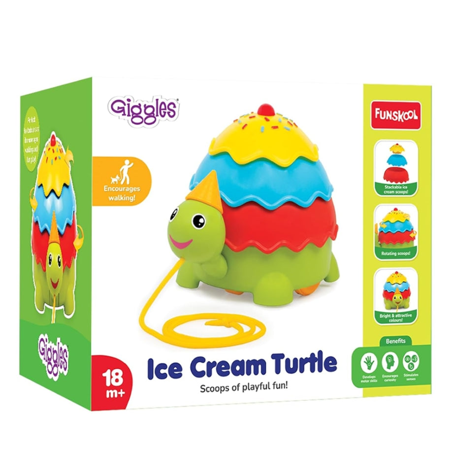 Funskool 9644600 Ice Cream Turtle, Age 3+ (Damage Box)