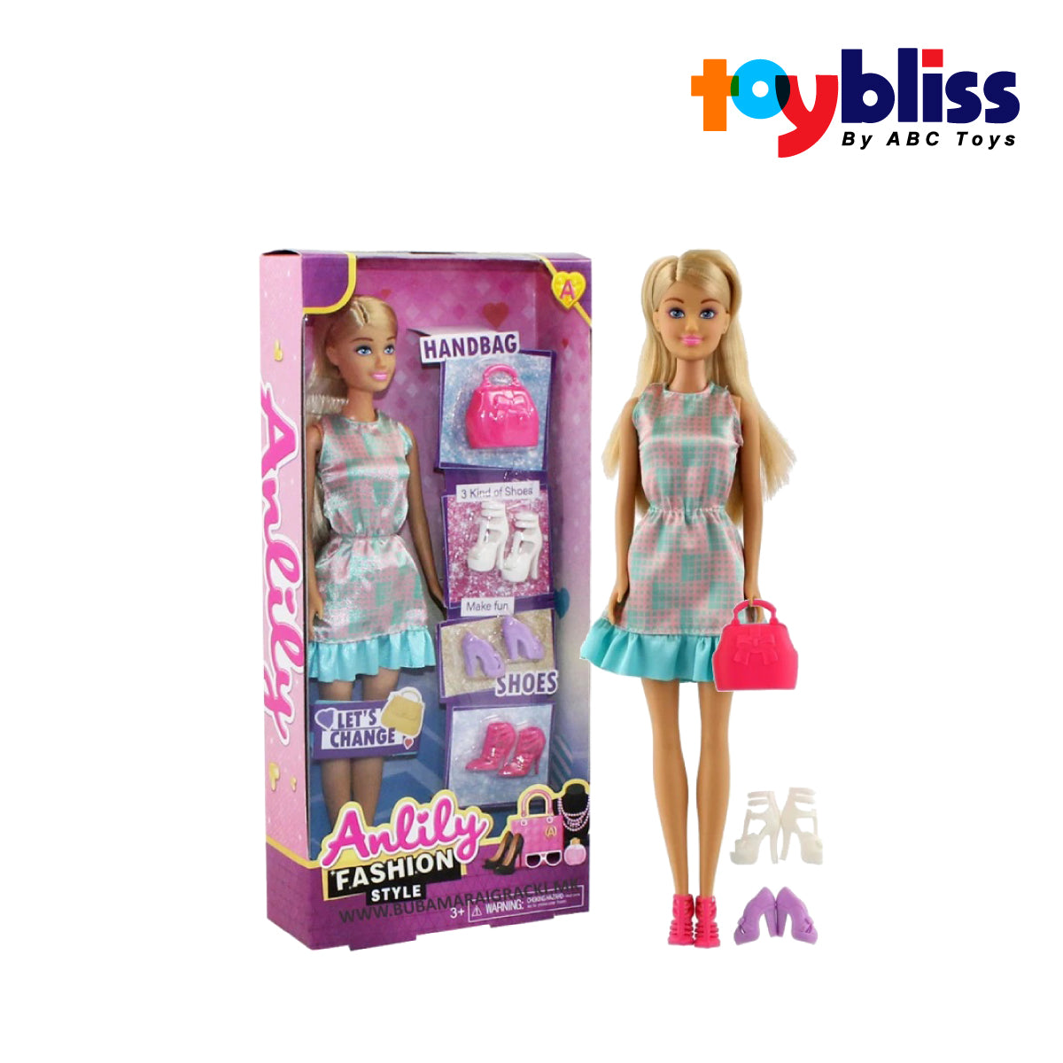 Toybliss Anlily Let's Change Fashion Style Doll (616026), Ages 3+