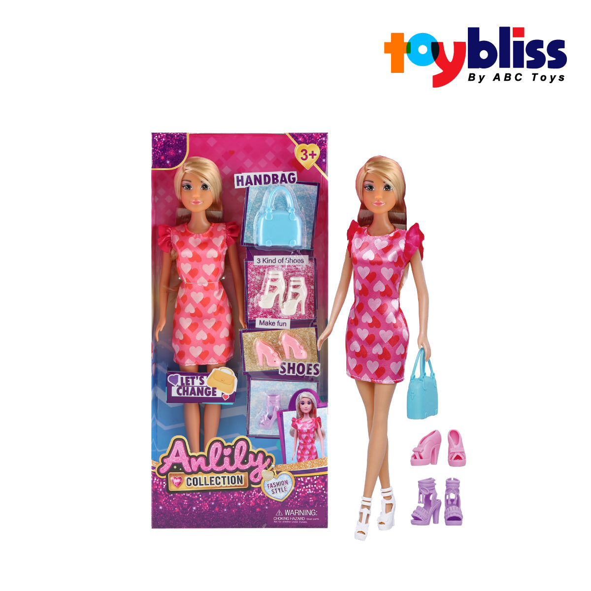 Toybliss Anlily Let's Change Fashion Style Doll (616028), Ages 3+