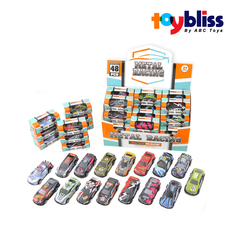 Toybliss Auto Race Metal Small 12pcs Car Set (XL2348), Ages 3+