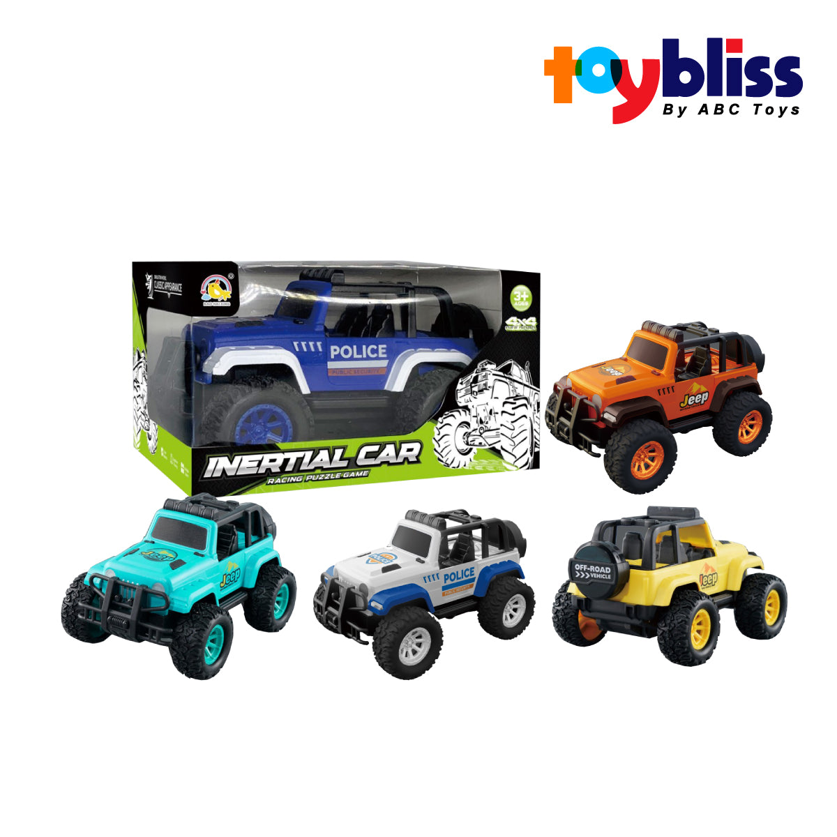 Toybliss BAO HAI XING Inertial Friction Jeep (BHX861), Ages 3+