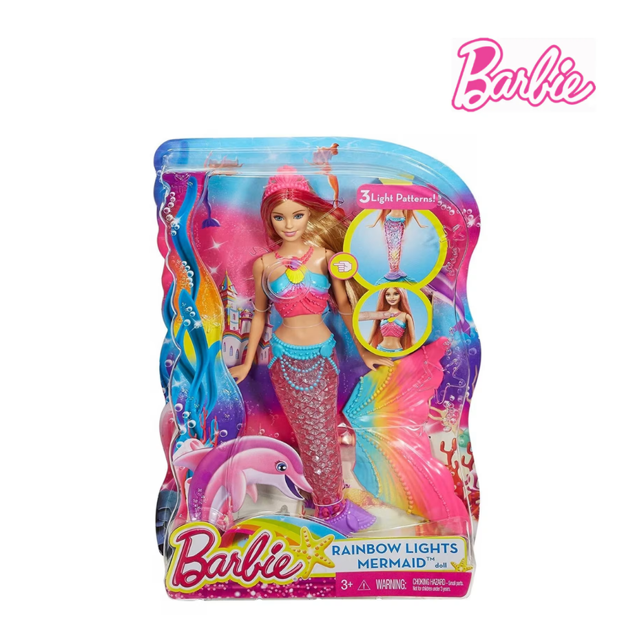BARBIE DHC40 RAINBOW LIGHTS MERMAID (Damaged Box)