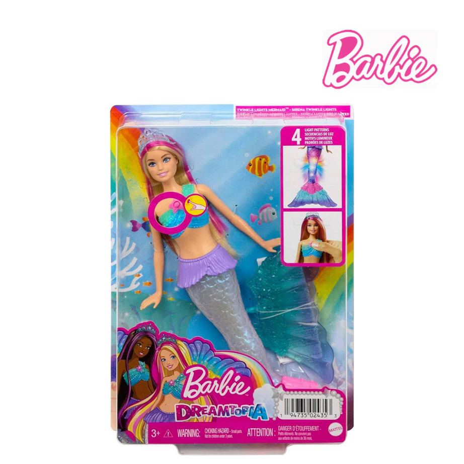 Barbie HDJ36 Dreamtopia Twinkle Lights Mermaid Doll, Ages 3+
