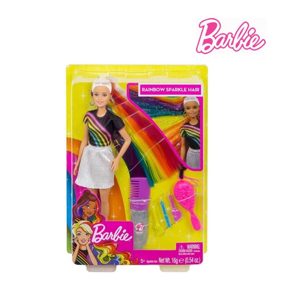 Barbie Fxn96 Rainbow Sparkle Hair Doll 2019 (Damaged Box)
